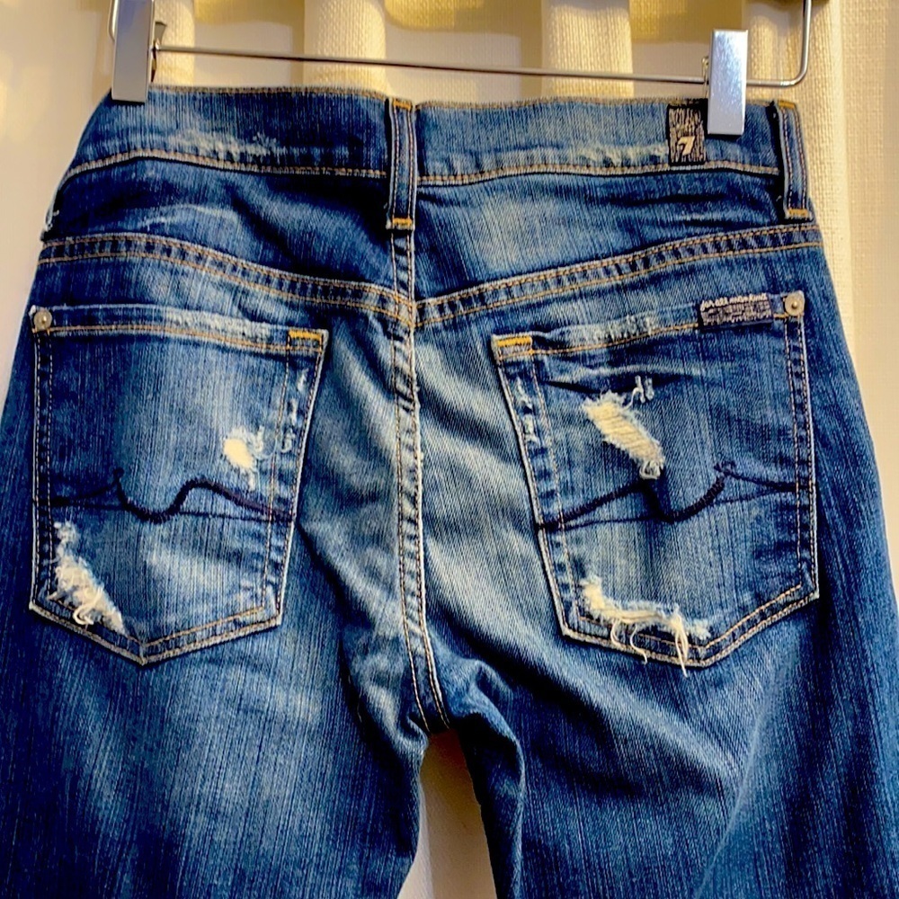 7 For All Mankind Josefina Crop Skinny Jeans 24 - Picture 4 of 8